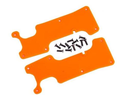 Traxxas TRX9634T Draagarm covers, oranje, achter (links en rechts)/ 2.5x8 CCS (12)