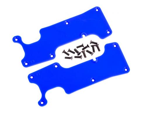 Traxxas TRX9634X Draagarm covers, blauw, achter (links en rechts)/ 2.5x8 CCS (12)