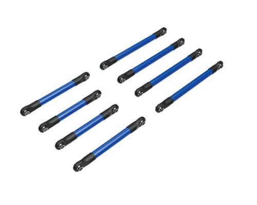 Traxxas TRX9749-BLUE Set ophangstangen, 6061-T6 aluminium (blauw geanodiseerd) (inclusief 5x53 mm trekstangen voor (2),