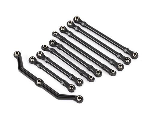 Traxxas TRX9842 OPHANGINGSLINKSET, COMPLEET (VOOR & ACHTER)