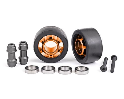 Traxxas Wheels, wheelie bar, 6061-T6 aluminum (orange-anodized)