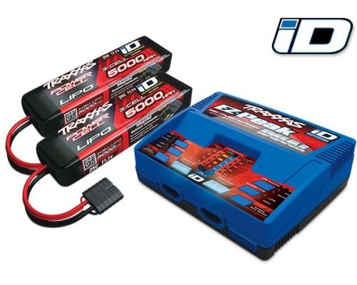 Traxxas aktie pack Dubbele Intelligente Lader TRX2972GX met 2 stuks 5000mAh trx2872x