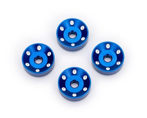 Traxxas Wheel washers, machined aluminum, blue (4)