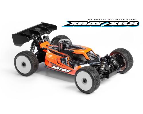 XRAY XB8\'23 INCL FX K303 & 2169 MUFFLER - 1/8 LUXURY NITRO OFF-ROAD CAR COMBO X350018-C