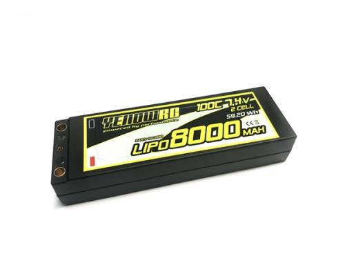 Yellow RC LiPo 8000mAh 7,4V 2S 100C Hardcase