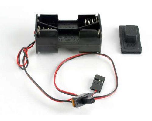 Traxxas TRX1523 Battery holder with on/off switch/ rubber on/of