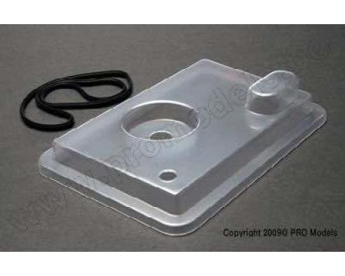 Traxxas TRX1571X Radio box lid (clear)/ rubber gasket (1) (for