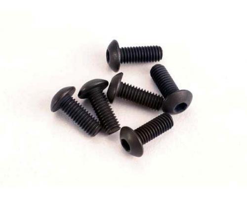 Traxxas TRX2576 Schroeven, 3x8mm bolle kop (Inbus) (6)