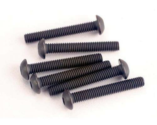 Traxxas TRX2580 Schroeven, 3x20mm bolle kop (Inbus) (6)