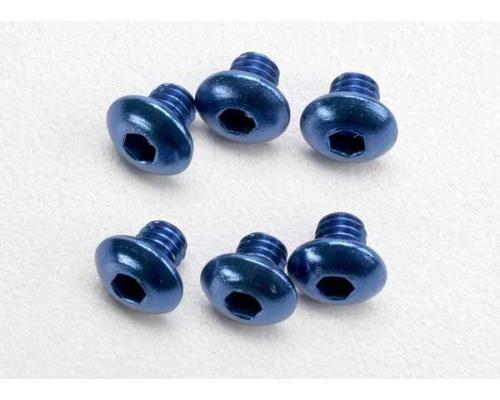 Traxxas TRX3940 Schroeven, 4x4mm bolle kop, aluminium (blauw) (i