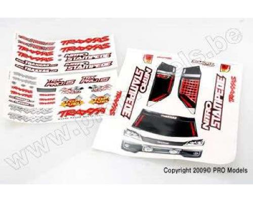 Traxxas TRX4113X Sticker Vellen, Nitro Stampede