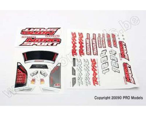 Traxxas TRX4513R Sticker vellen, Nitro Sport