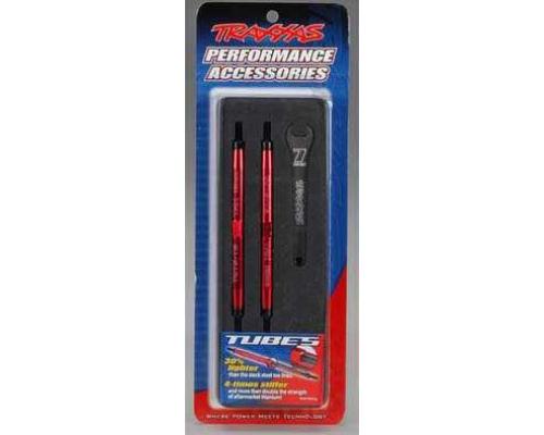 Traxxas TRX5141R Toe links, Maxx (Tubes rood-geanodiseerd, 7075-