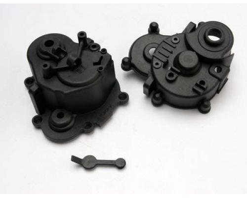 Traxxas TRX5391X Gearbox halves (front & rear)/ rubber access pl