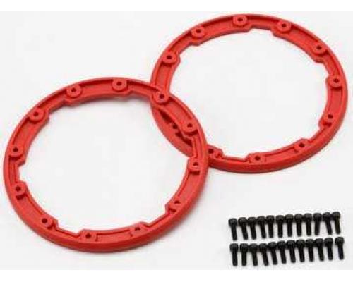 Traxxas TRX5667 Zijwandbescherming, beadlock stijl (rood) (2) /