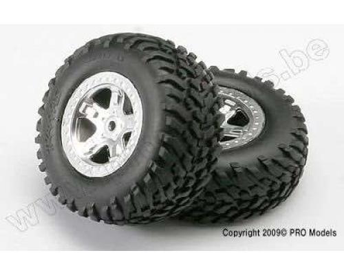 Traxxas TRX5973 Banden & velgen, gemonteerd, gelijmd (SCT, satin